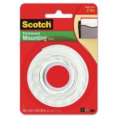 Scotch® Permanent Double Adhesive Mounting Tape 1/2"x75"