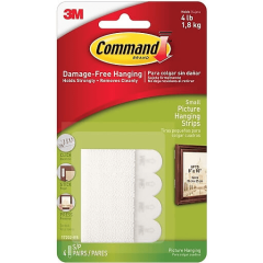 Command™ Small Picture Hanging Strips—4 sets/pack