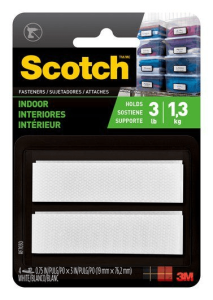 Scotch® Indoor Fastener 3/4"x3" White—2 Sets