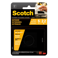Scotch® Outdoor Fastener 1"x3" Black—2 Sets