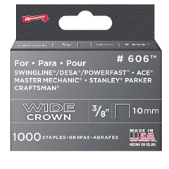 Arrow Fastener Wide Crown Heavy Duty 3/8" Staples - 1000 pack