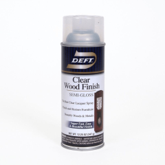 Deft Interior Clear Wood Finish Semi-Gloss spray 