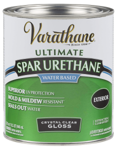 Varathane Exterior Crystal Clear Spar Urethane Finish — Gloss 1-quart