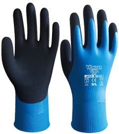Wonder Grip® Aqua Fully Coated Latex Gloves · Blue · Small