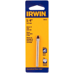 Irwin Glass and Tile Drill Bit 1/4"