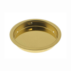 C.O. Flush Pull · 2-1/8"  Round · Bright Brass