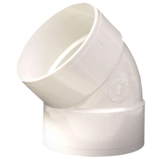 NDS 4" Smooth PVC 45° Elbow Fitting