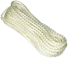 Lehigh White Diamond Braid Nylon Rope 1/4"x50'
